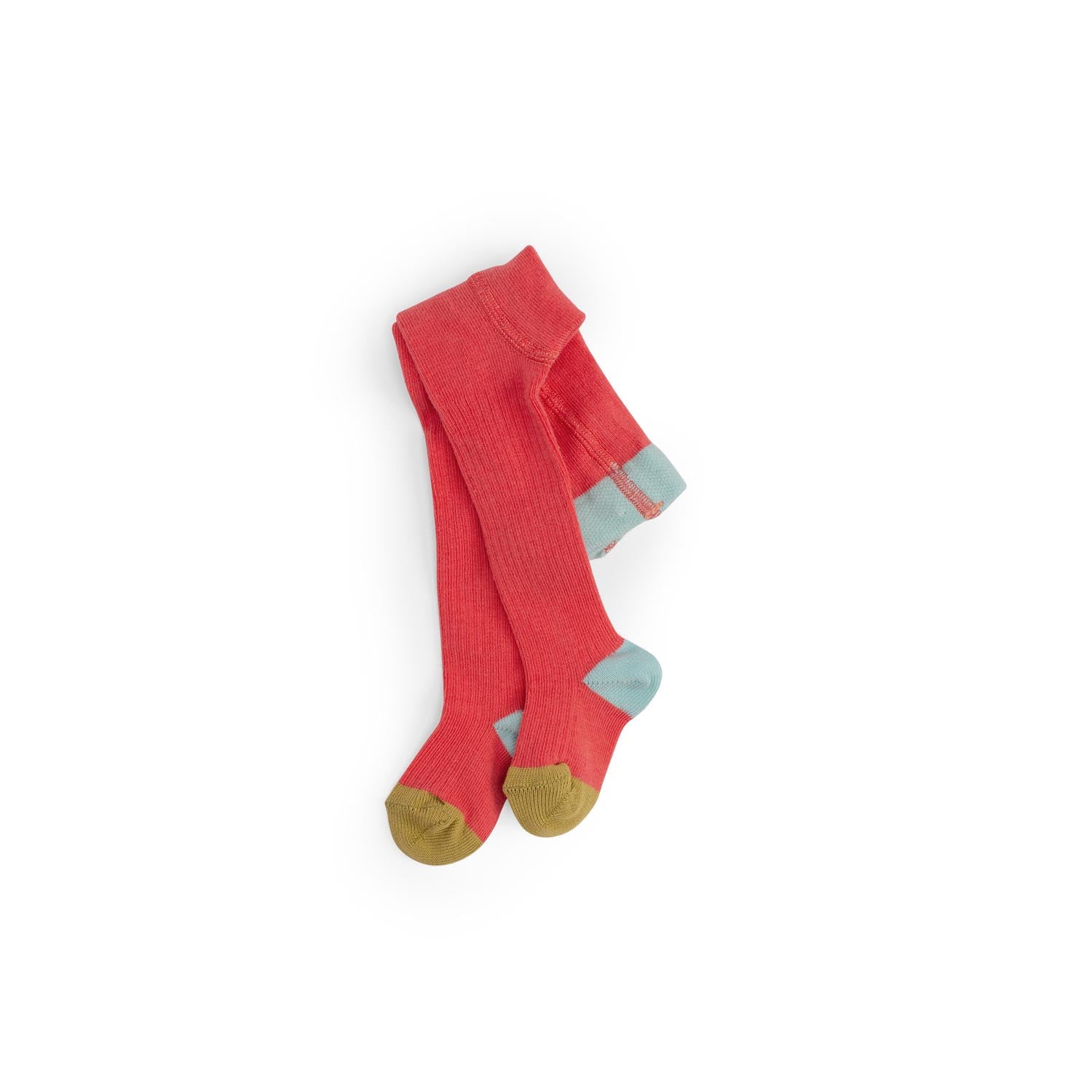 Coral knitted ribbed tights, Koda