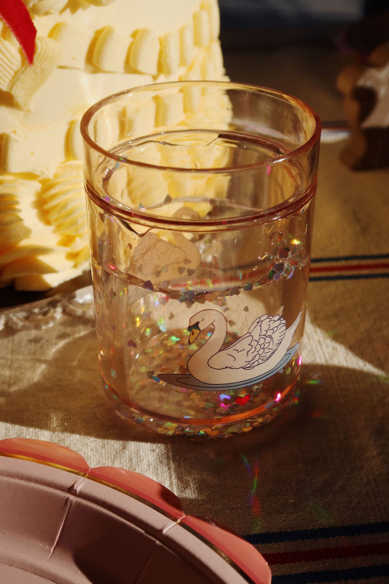 Bicchieri glitter cigno, 2pz | Konges Sløjd