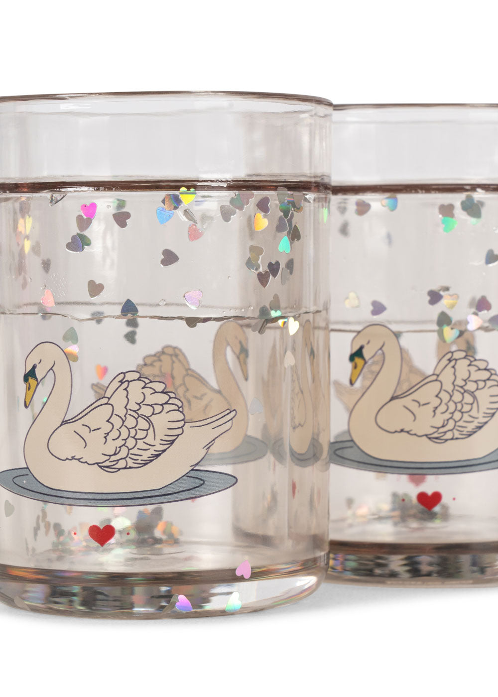Bicchieri glitter cigno, 2pz | Konges Sløjd