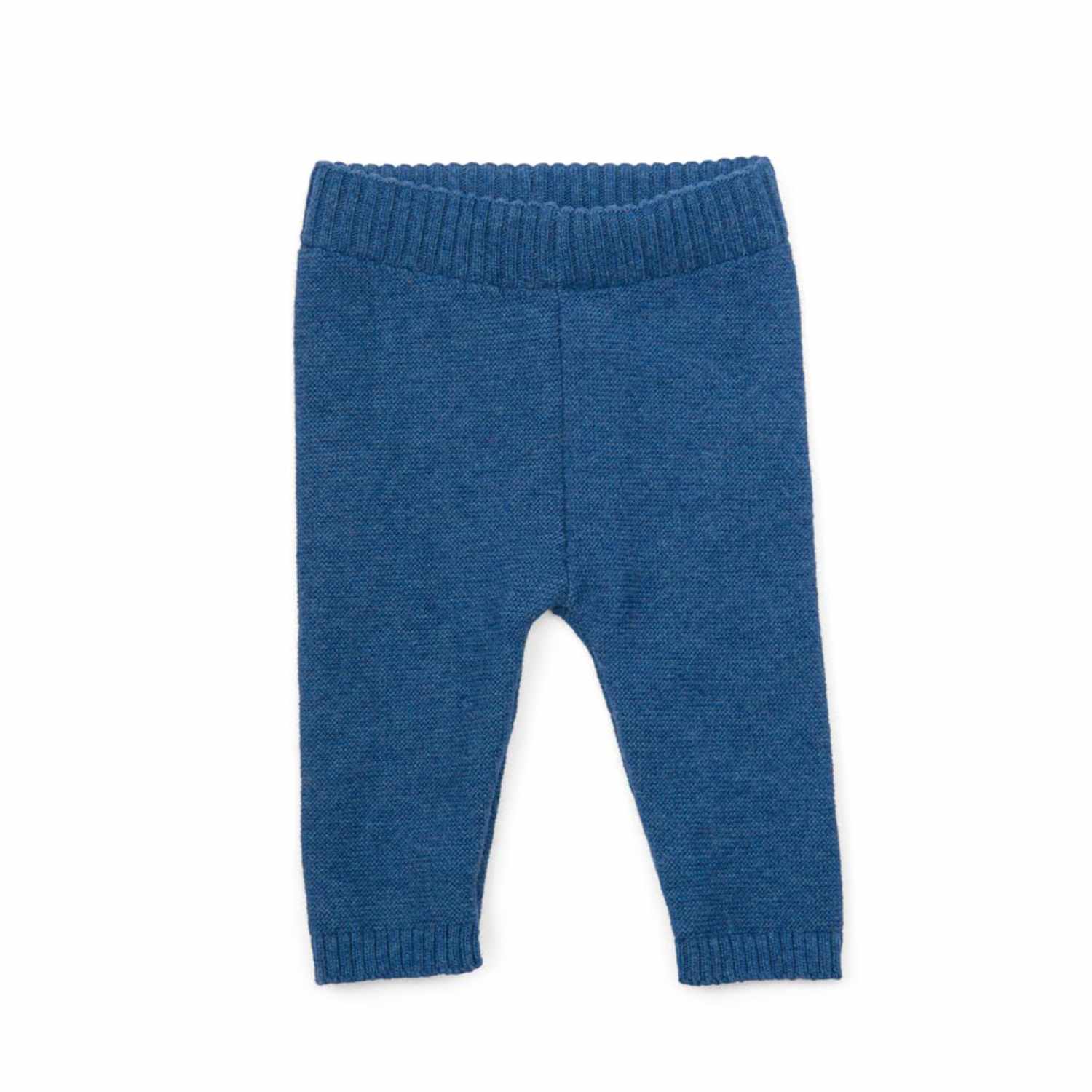 Midnight Blue Knit Leggings, Kyan