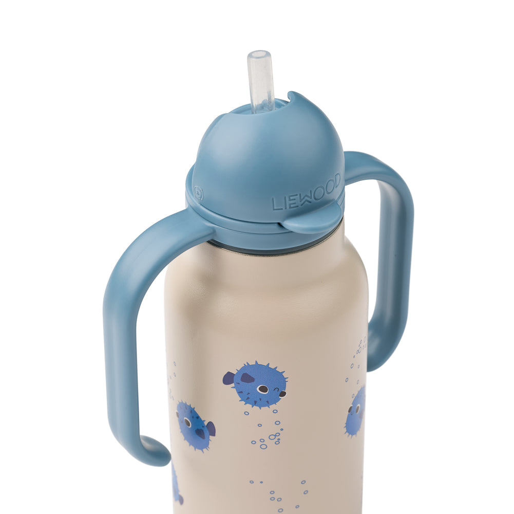 Borraccia termica acciaio inox con manici 250ml, Pesce palla