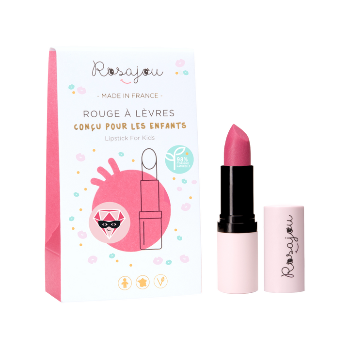 Rossetto vegan per bambini, Rubis rosa | Rosajou - Made in France