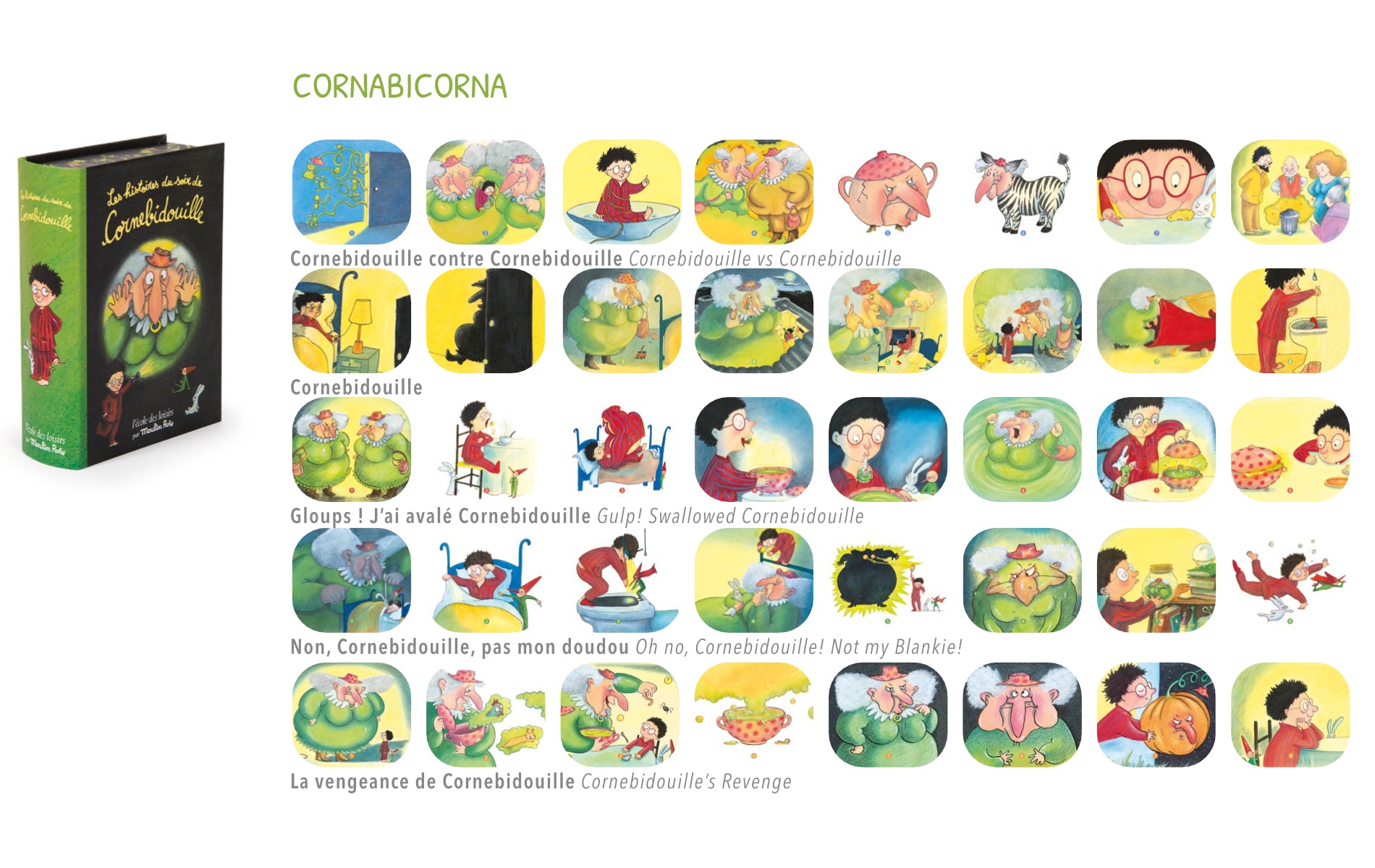 Cofanetto lampada proietta storie, Cornabicorna