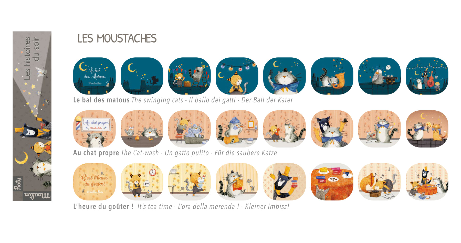 Lampada proietta storie della buonanotte, Les Moustaches