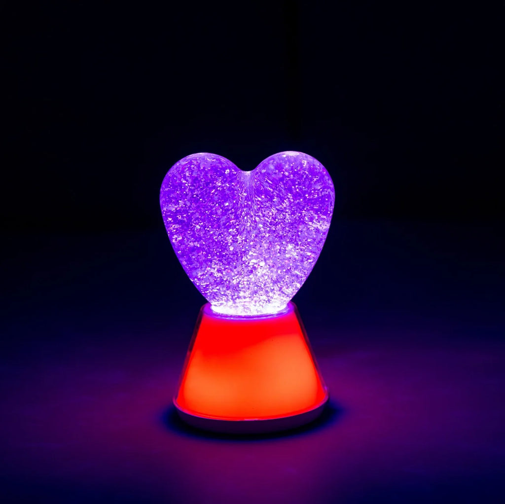 Magic lamp with glitter, Heart