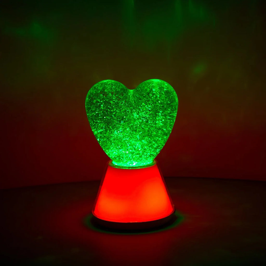Magic lamp with glitter, Heart