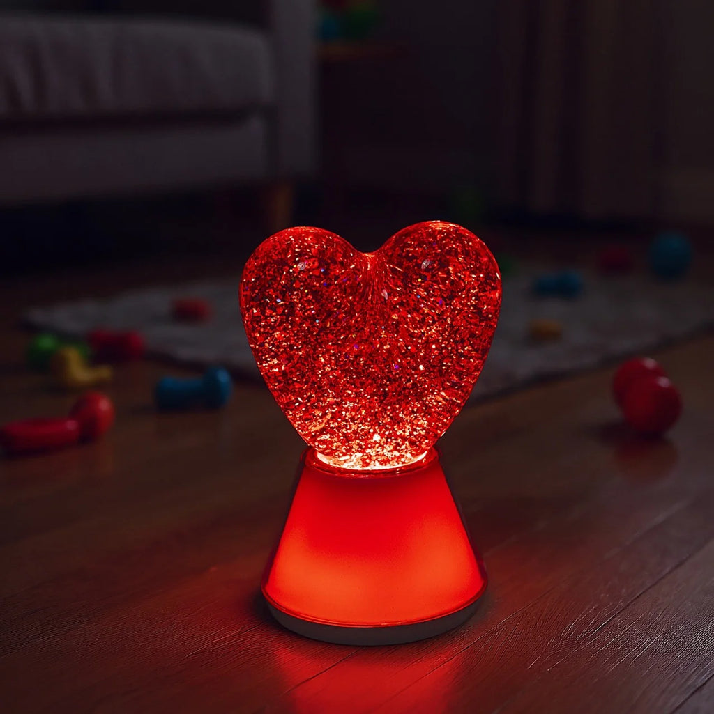 Magic lamp with glitter, Heart