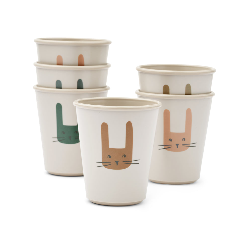 Set of glasses (6 pcs), Rabbits