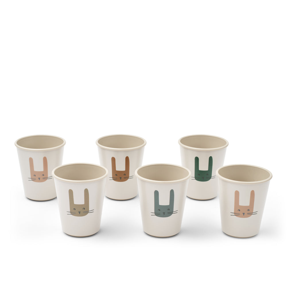 Set of glasses (6 pcs), Rabbits