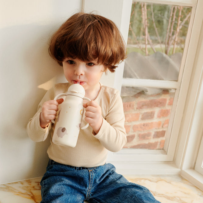 Water bottle in stainless steel with handles 250ml, Sea creatures