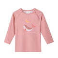 T-shirt manches longues de protection solaire, Baleine rose