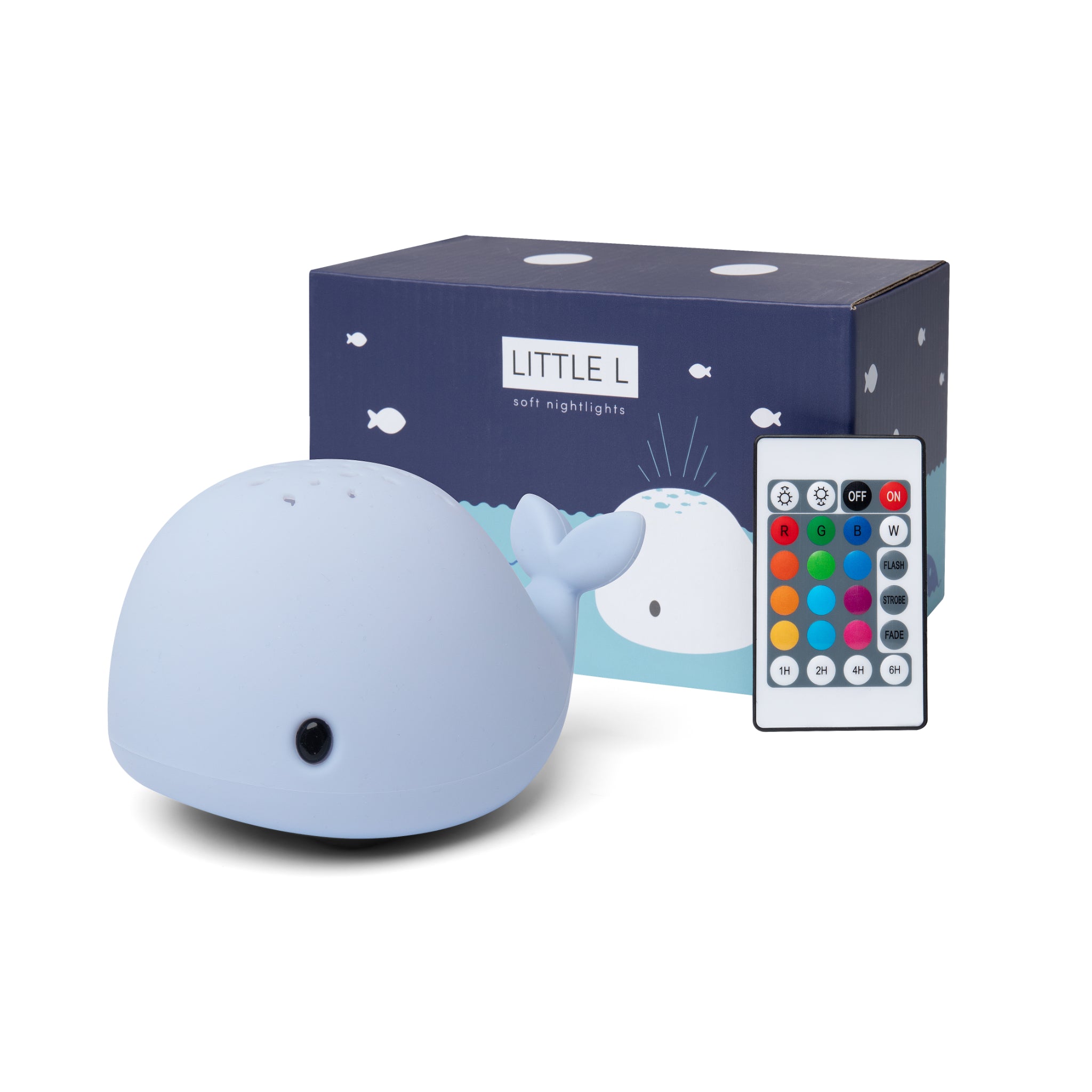 Luce notturna ricaricabile cambia colore, Balena