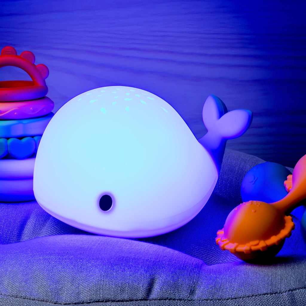 Luce notturna ricaricabile cambia colore, Balena