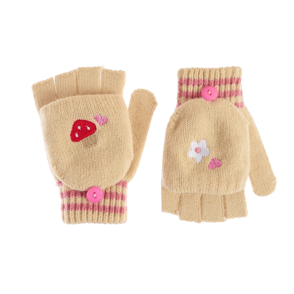 Guanti in maglia, Funghi (3-6 anni)