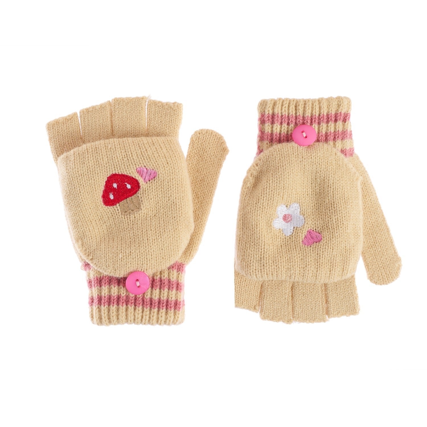 Guanti in maglia, Funghi (3-6 anni)