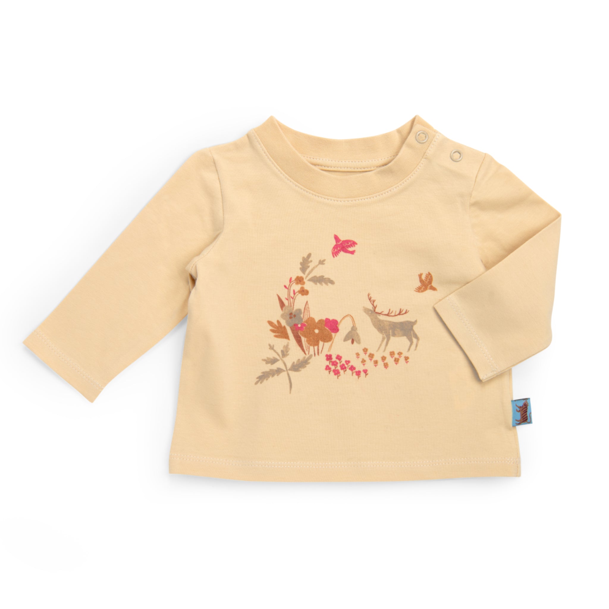 Beige T-shirt with jungle print, Manoa