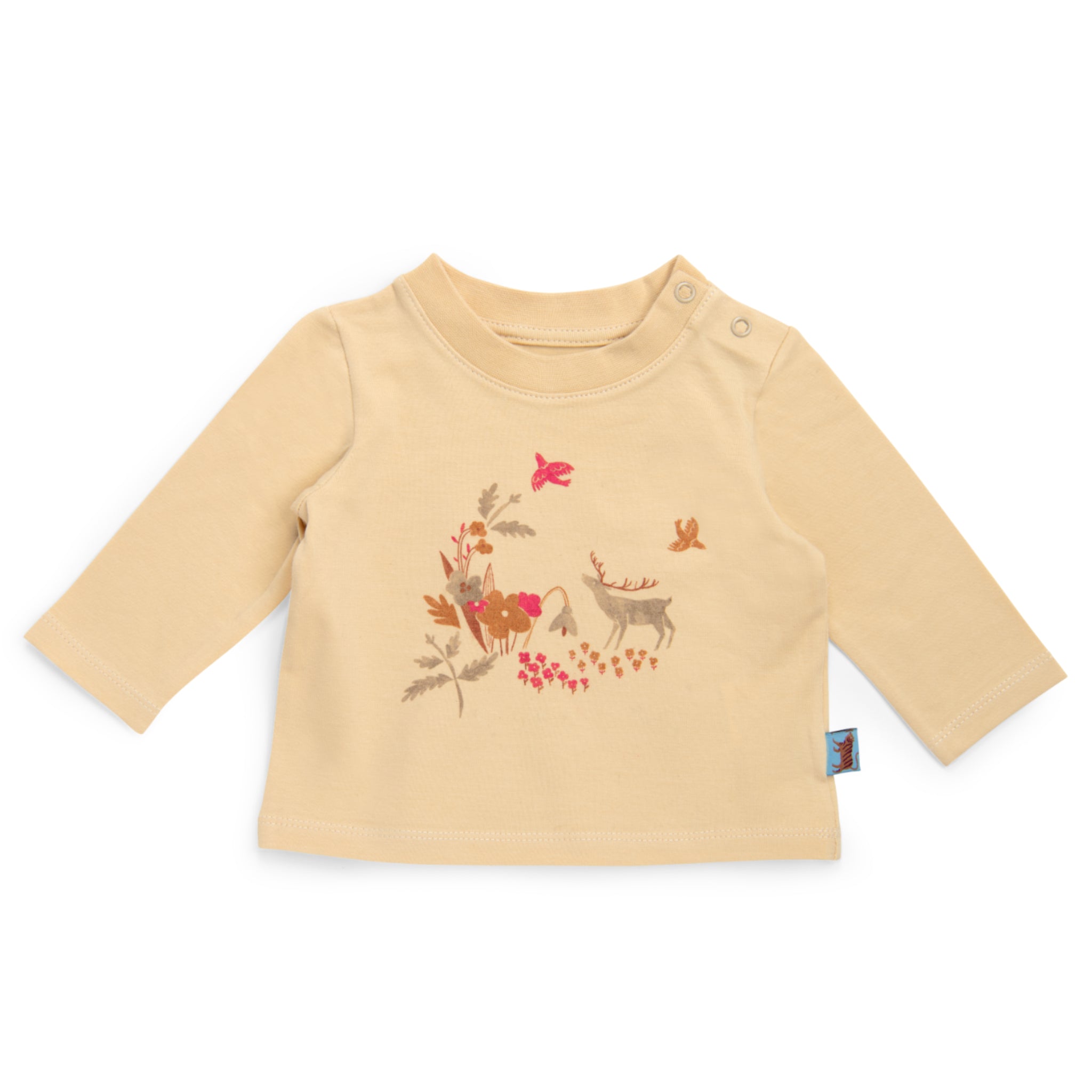 Beige T-shirt with jungle print, Manoa
