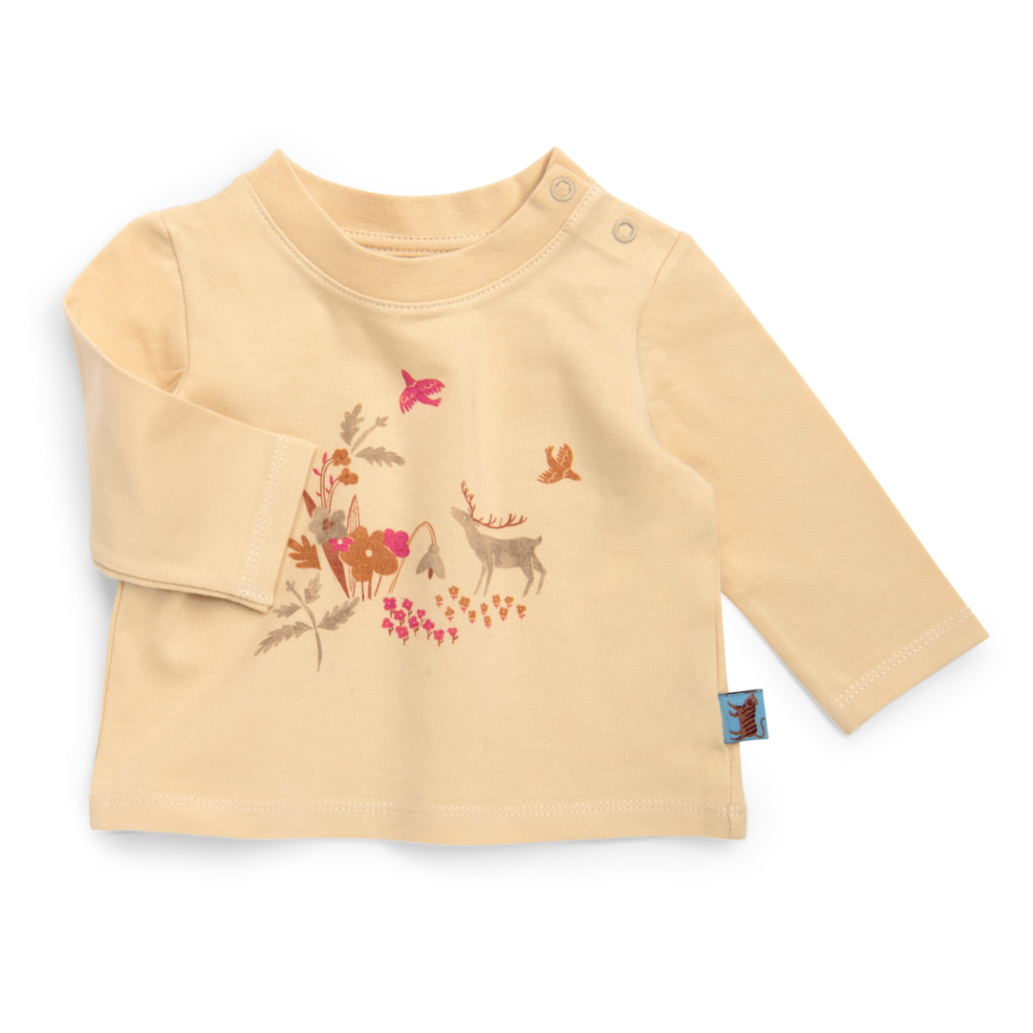 Beige T-shirt with jungle print, Manoa