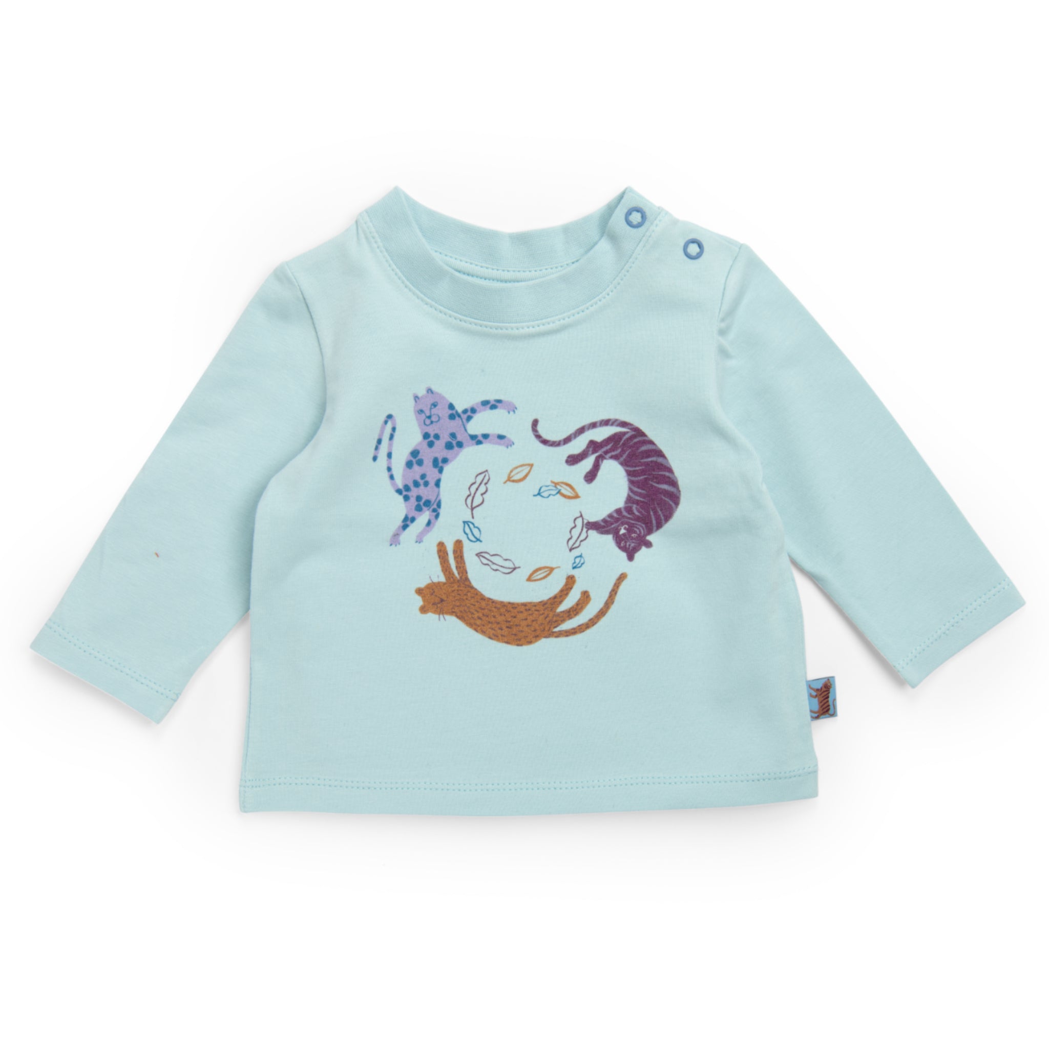 Blue T-shirt with tigers print, Malo