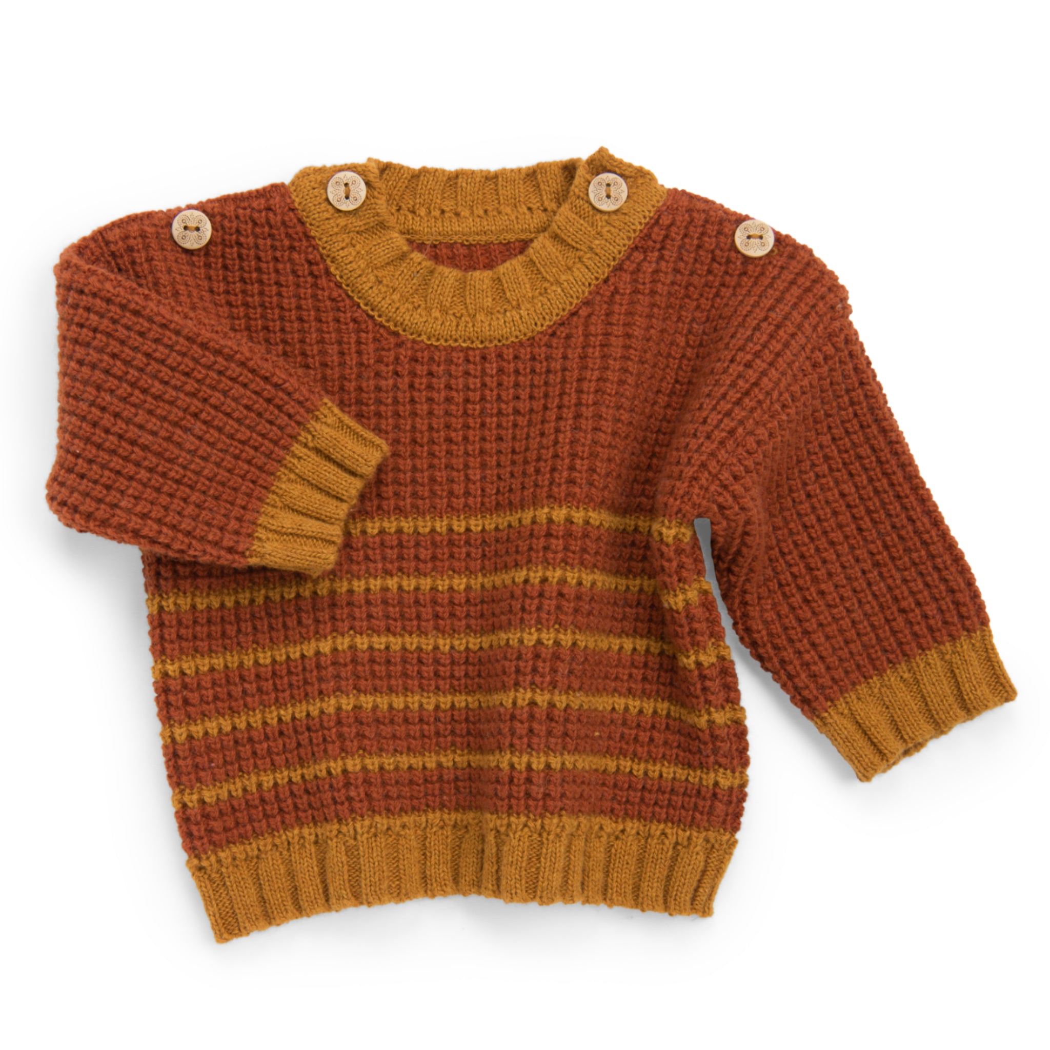 Striped jacquard knit sweater, Malvine