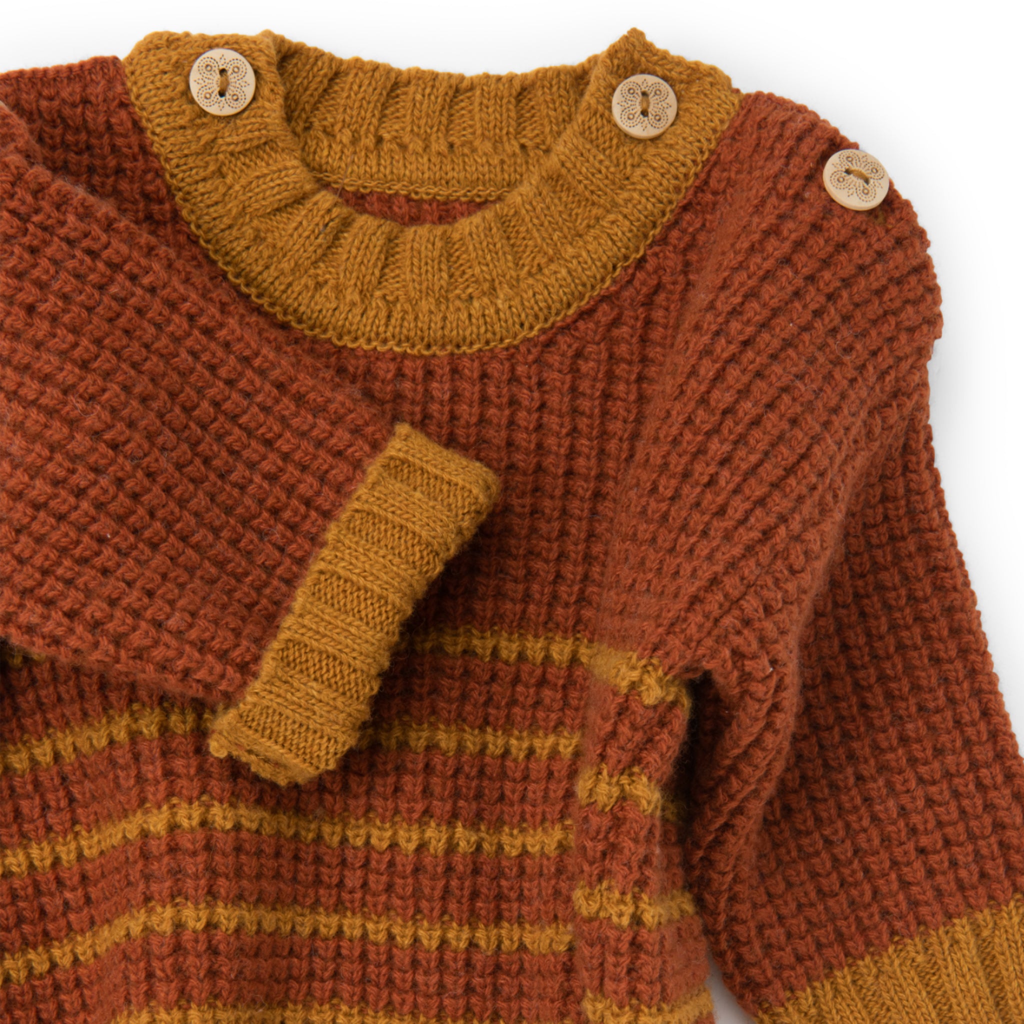 Striped jacquard knit sweater, Malvine