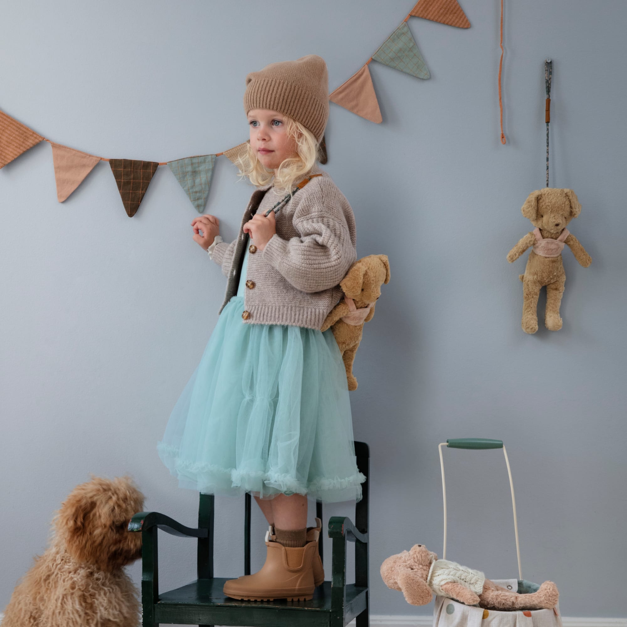 Maileg | Abito principessa in tulle, 2-3 anni Menta, Princess dress