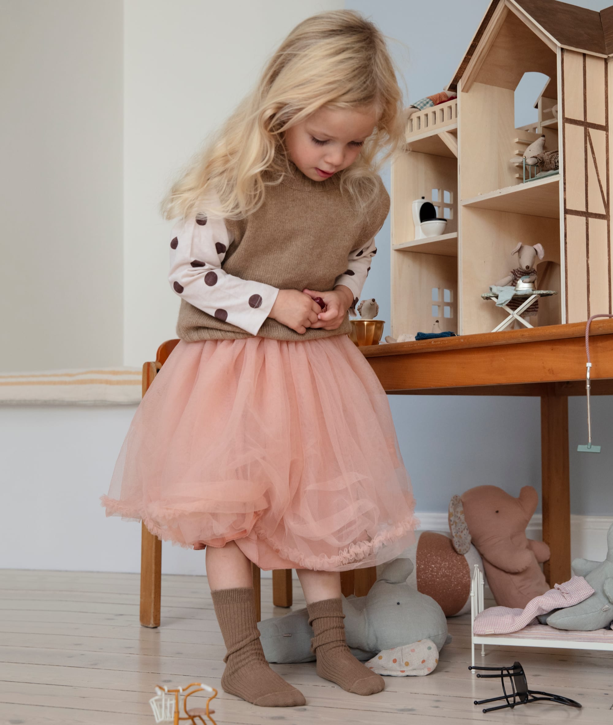 Maileg | Abito principessa in tulle, 2-3 anni Melon, Princess dress