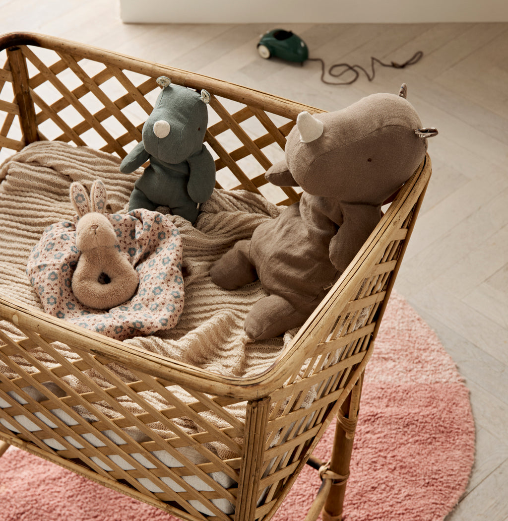 Rabbit Rattle and Muslin Set, Mint