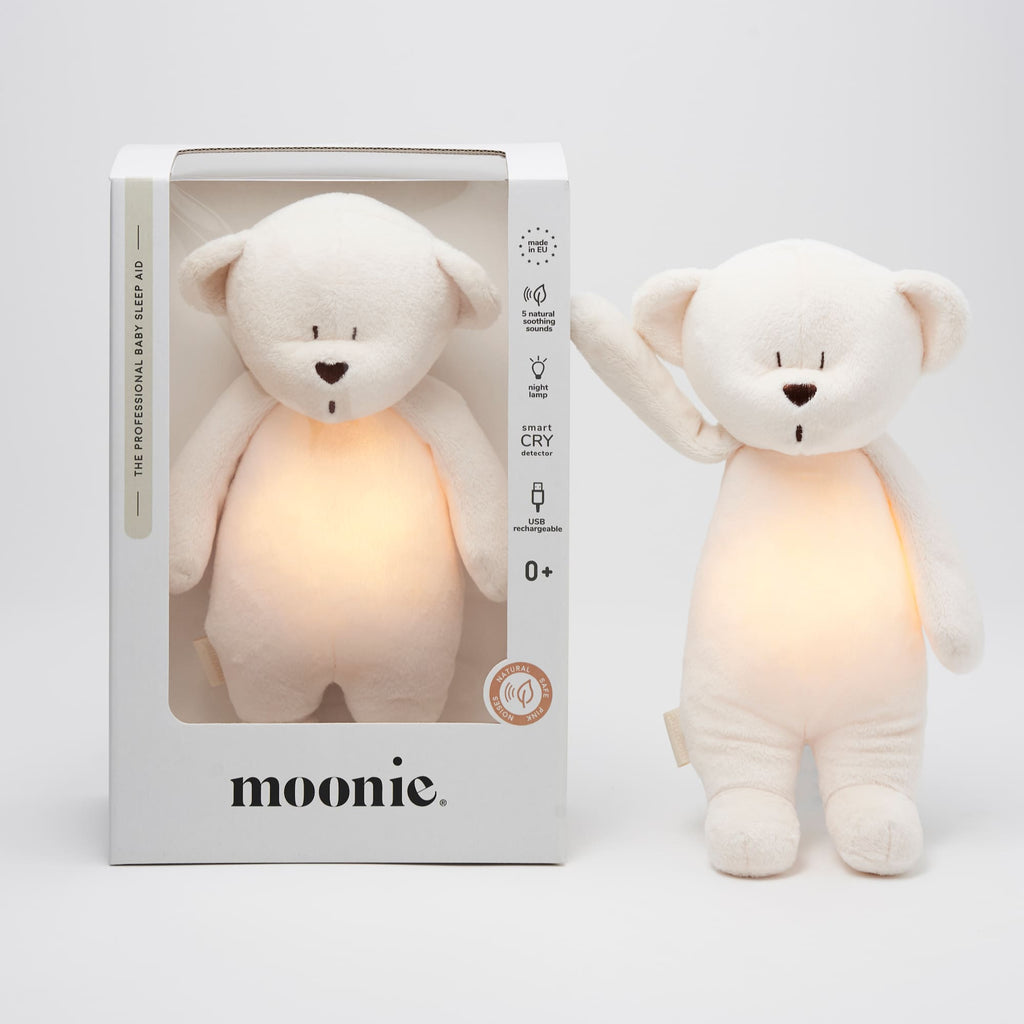 Moonie Humming bear with nightlight, Cream