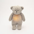 Moonie Humming bear in organic cotton with nightlight, Grey