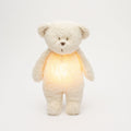 Moonie Humming bear in organic cotton with nightlight, Polar