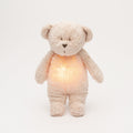 Moonie Humming bear in organic cotton with nightlight, Rose