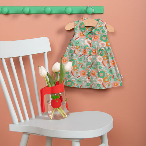 Flower printed organic cotton dress, Jeanne