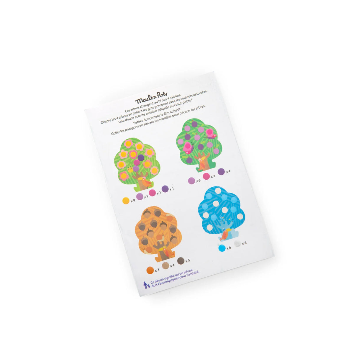 Activité pompons – Les arbres des quatre saisons