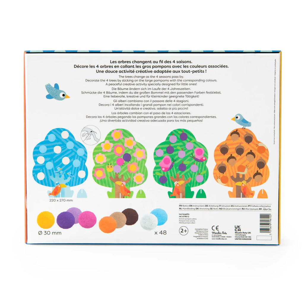 Activité pompons – Les arbres des quatre saisons