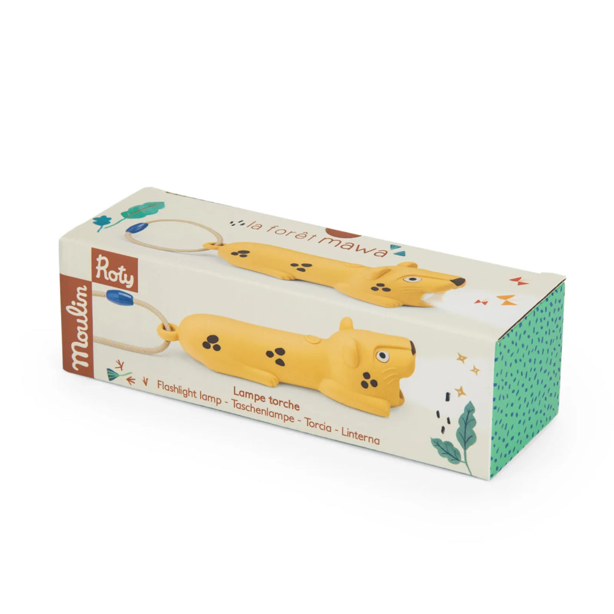 Torcia ricaricabile in silicone- Leopardo