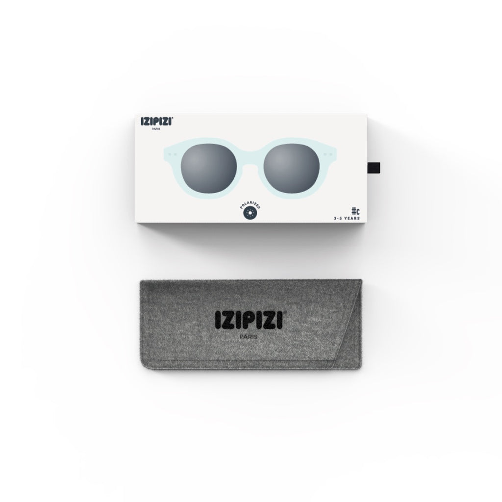 Occhiali da sole polarizzati e flessibili 3-5 anni, Retro Aqua green