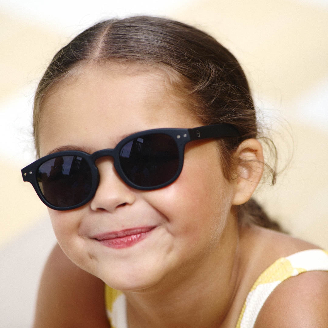 Occhiali da sole polarizzati e flessibili 5-10 anni, Retro Black