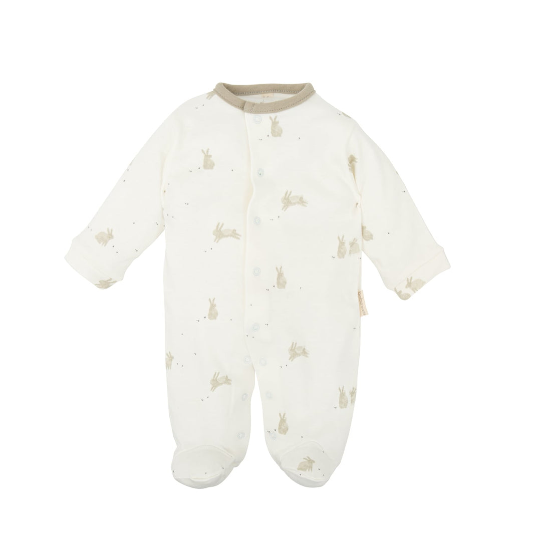 Tutina intera in cotone bio bunny, Naturale | Bimbidreams