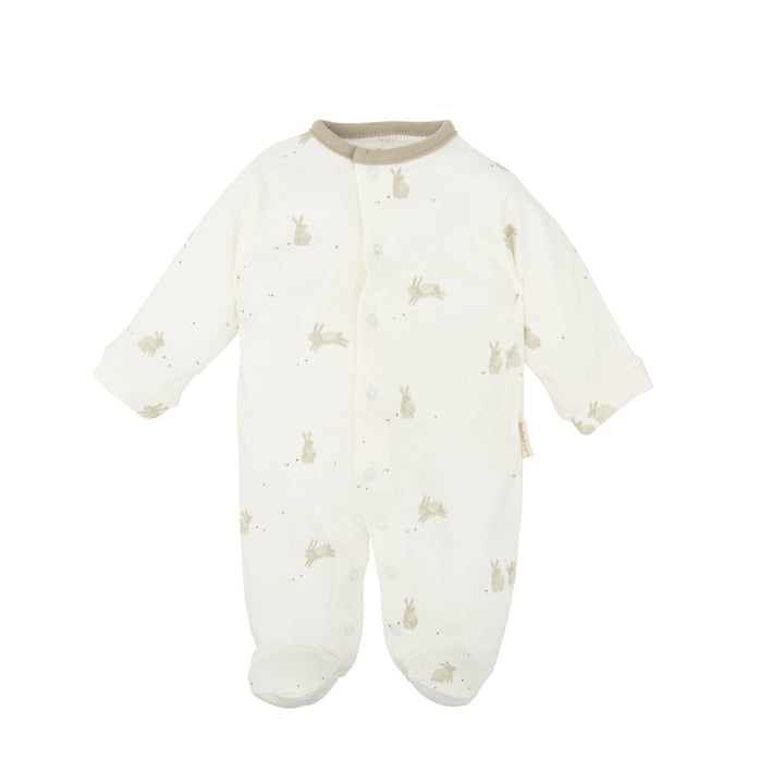 Tutina intera in cotone bio bunny, Naturale | Bimbidreams