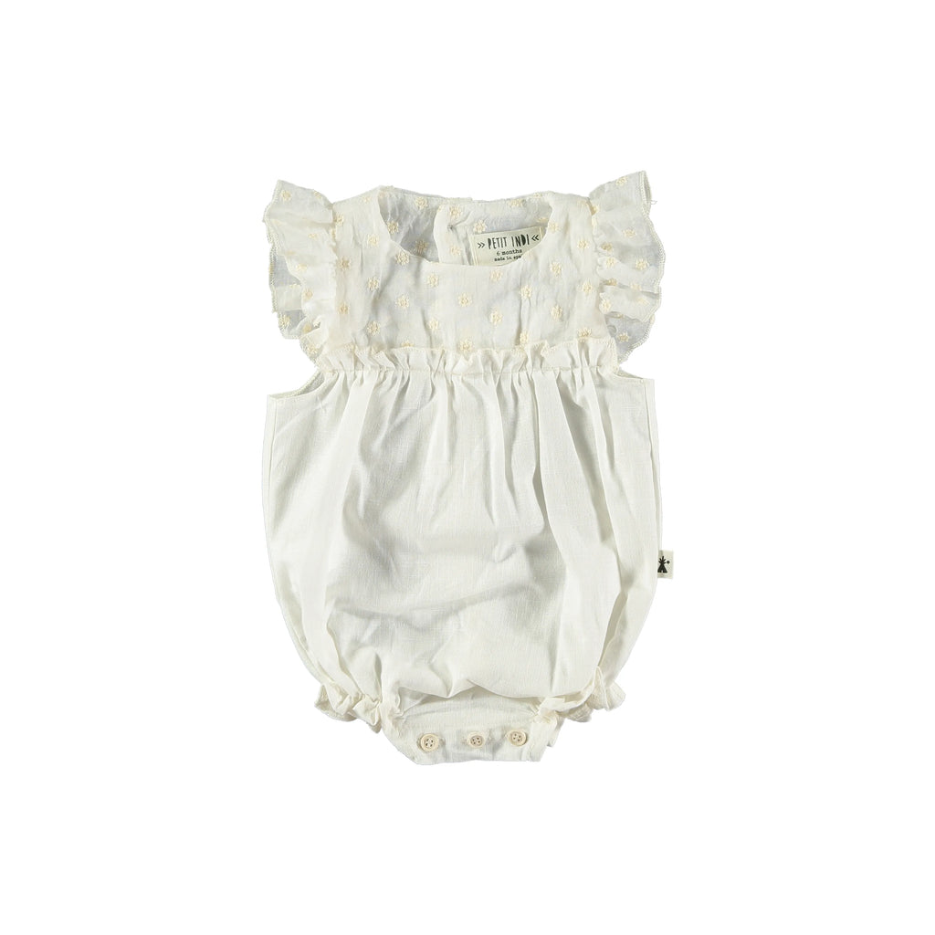 White cotton romper