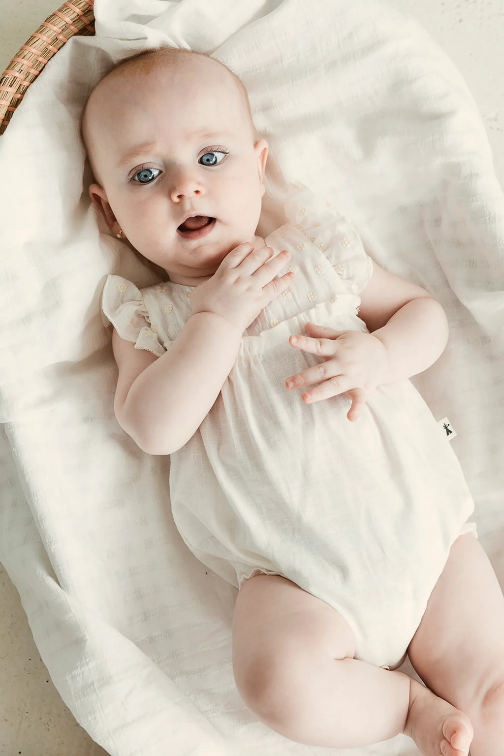 White cotton romper