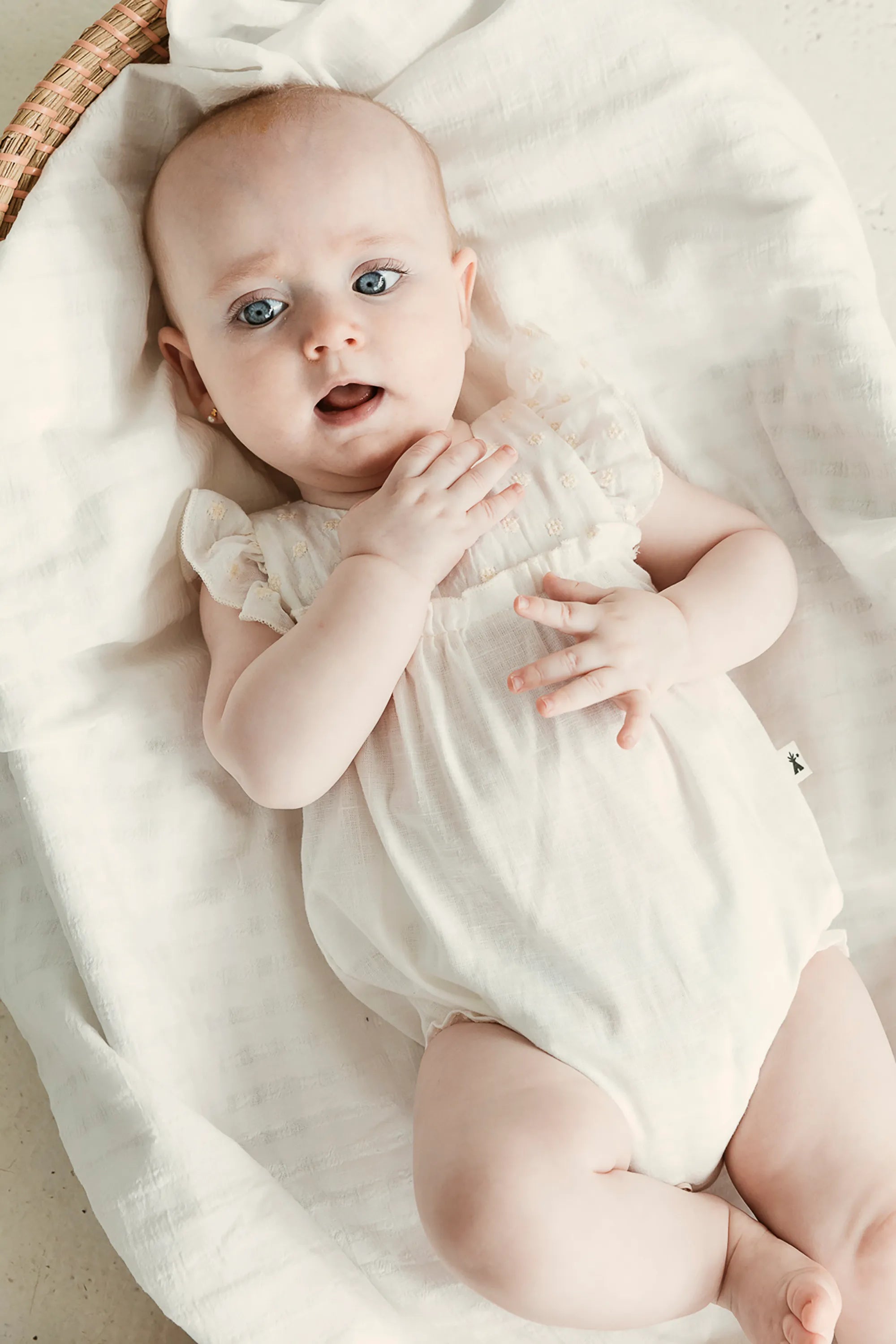 White cotton romper
