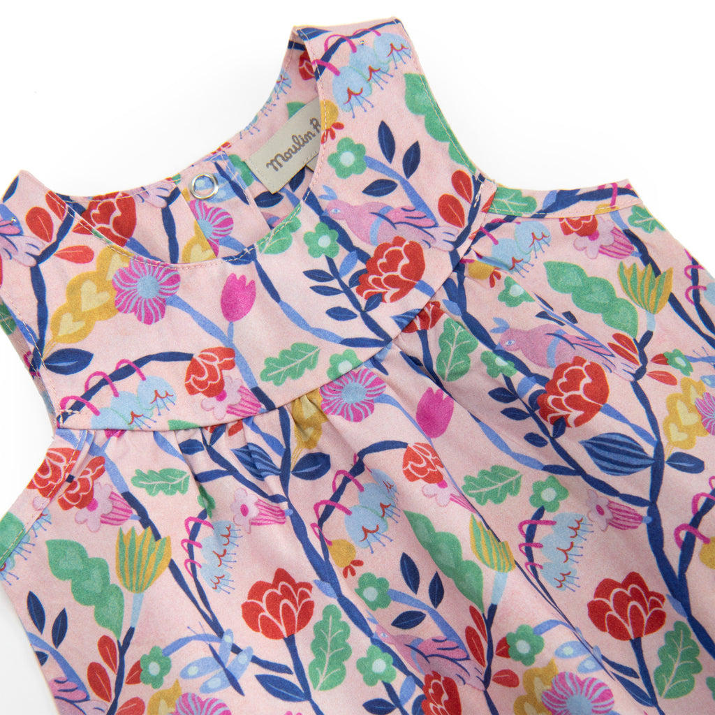 Floral Print Cotton Romper, Noelie