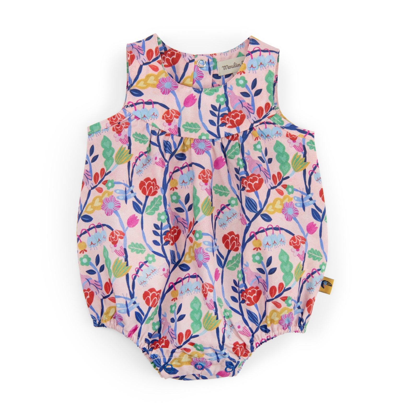 Floral Print Cotton Romper, Noelie