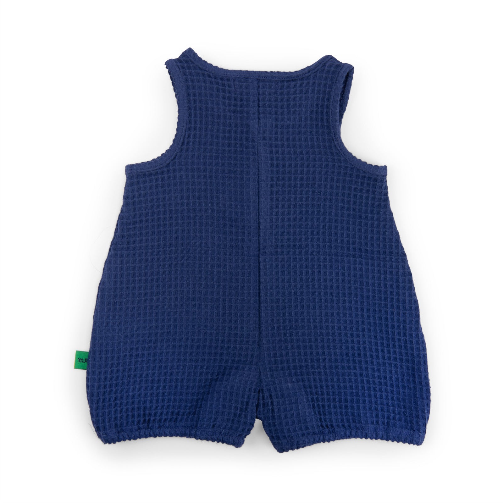 Blue Honeycomb Muslin Romper, Nestor