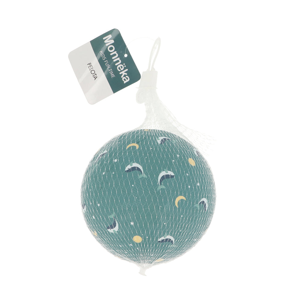 Small rubber ball ⌀13cm, Teal Whale