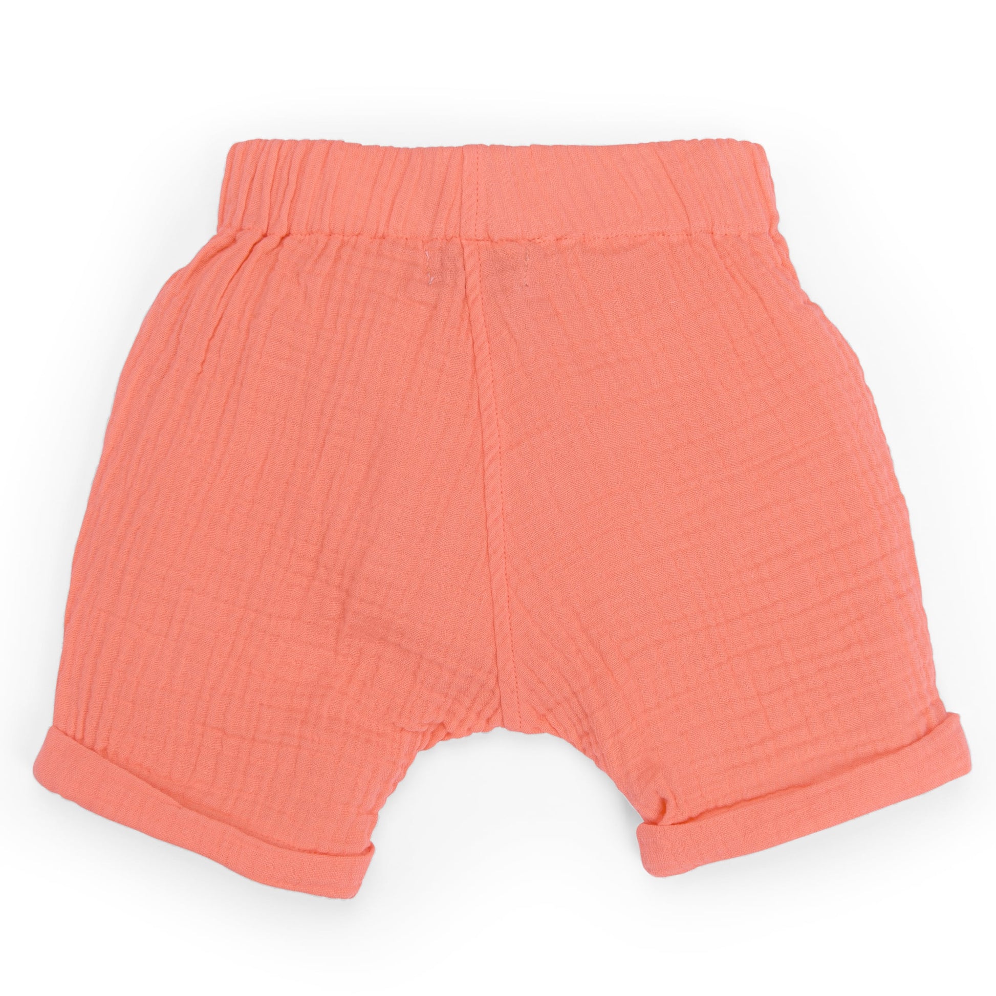 Pantaloncini in mussola di cotone corallo, Louis