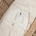 Bermuda trousers in bamboo and organic cotton, white jeans