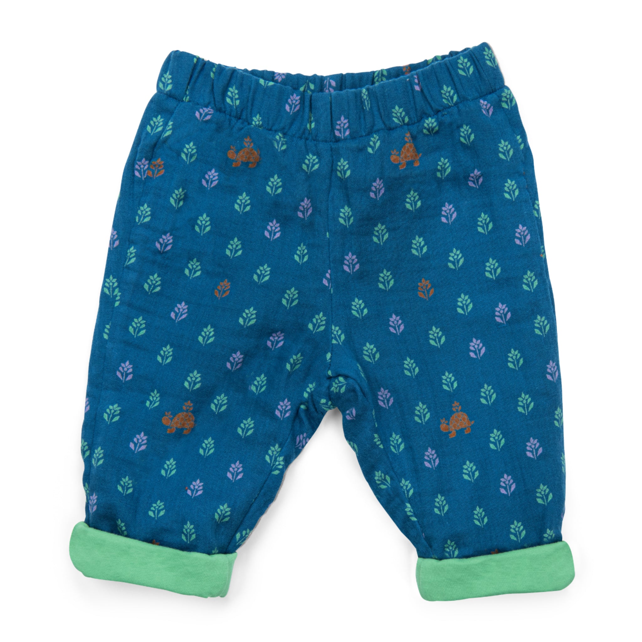Trousers in jersey-lined muslin, Michka